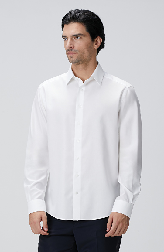 Beyaz Non-Iron Oxford Gömlek