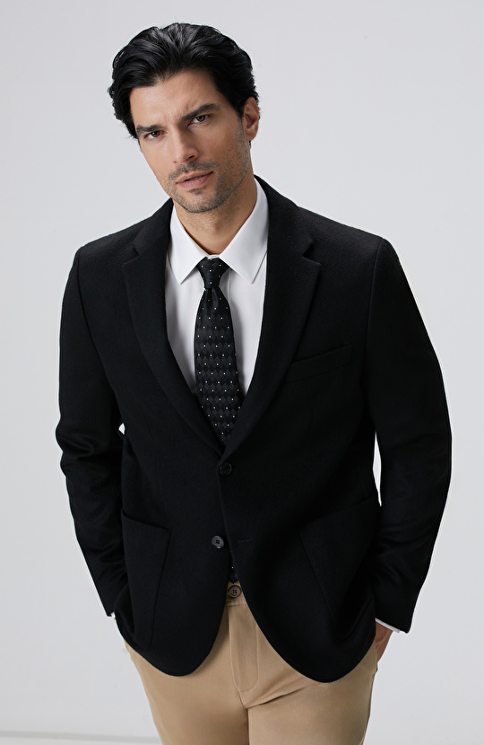 Limited Siyah Kaşmir Ceket