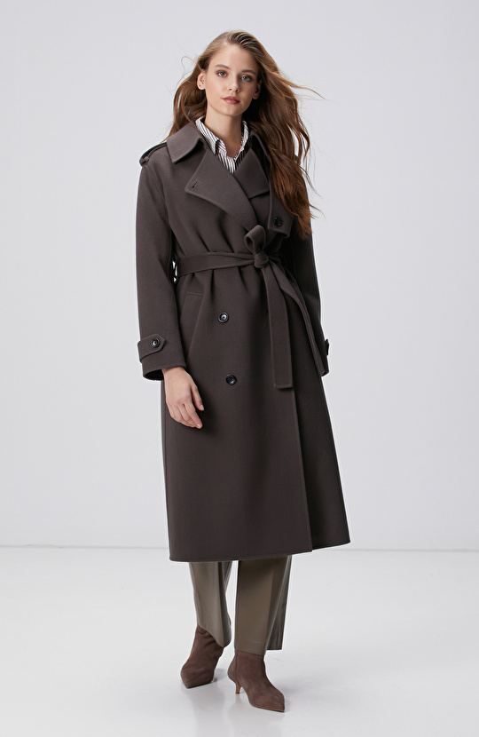 Limited Antrasit Yün Pardösü