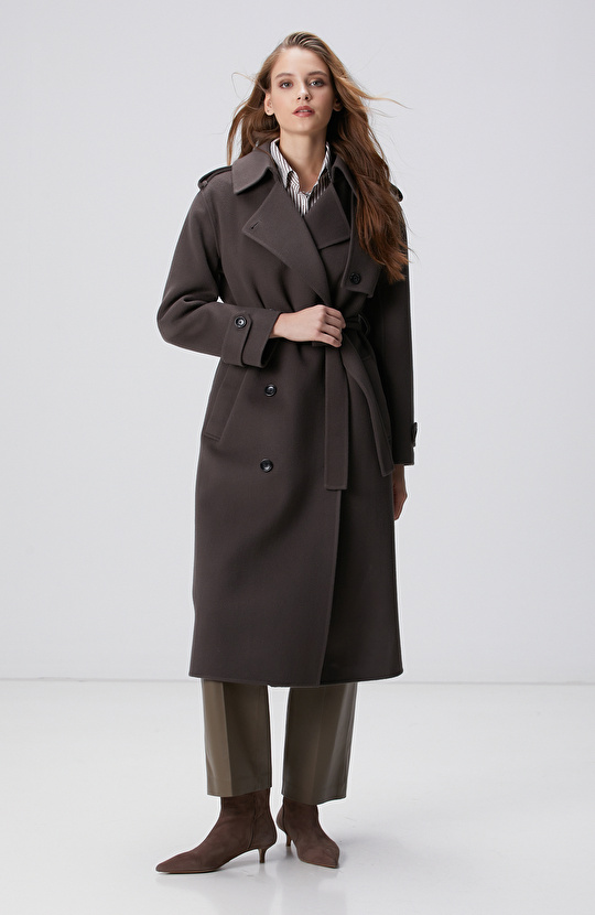 Limited Antrasit Yün Pardösü