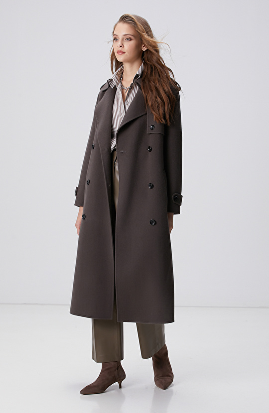 Limited Antrasit Yün Pardösü