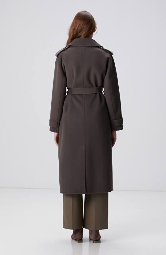 Limited Antrasit Yün Pardösü