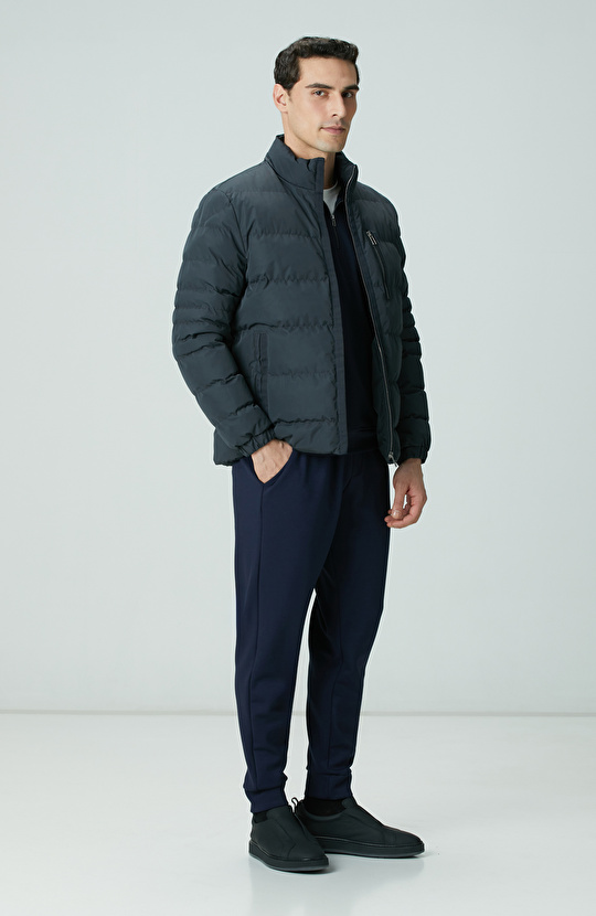 Antrasit Cep Detaylı Ray Kapitone Mont