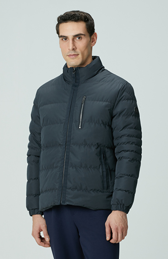 Antrasit Cep Detaylı Ray Kapitone Mont