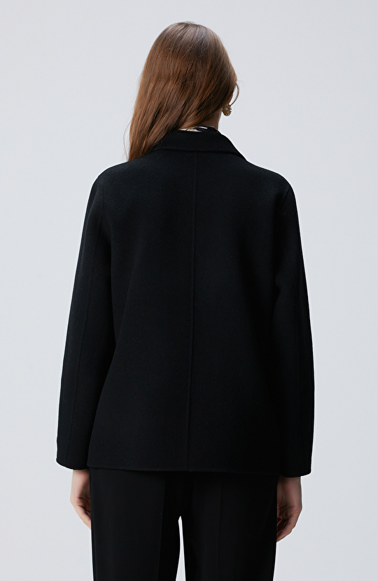 Limited Siyah Yün karışımlı Astarsız Ceket