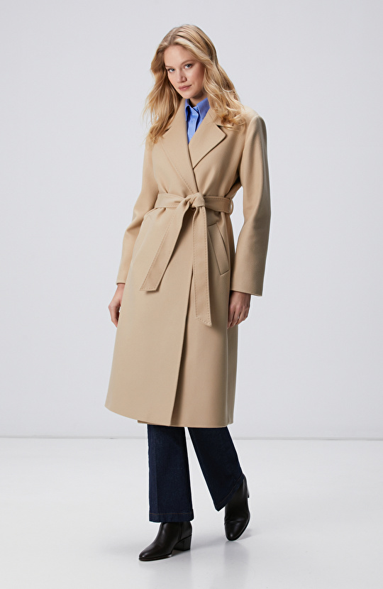 Taş Kaşmir ve Yün Karışımlı Palto