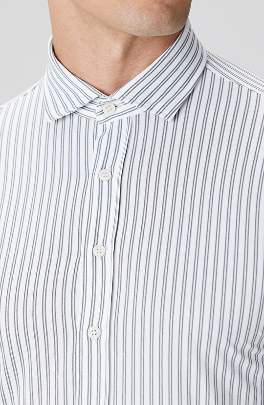 N-Tech Siyah Beyaz Çizgili Gömlek