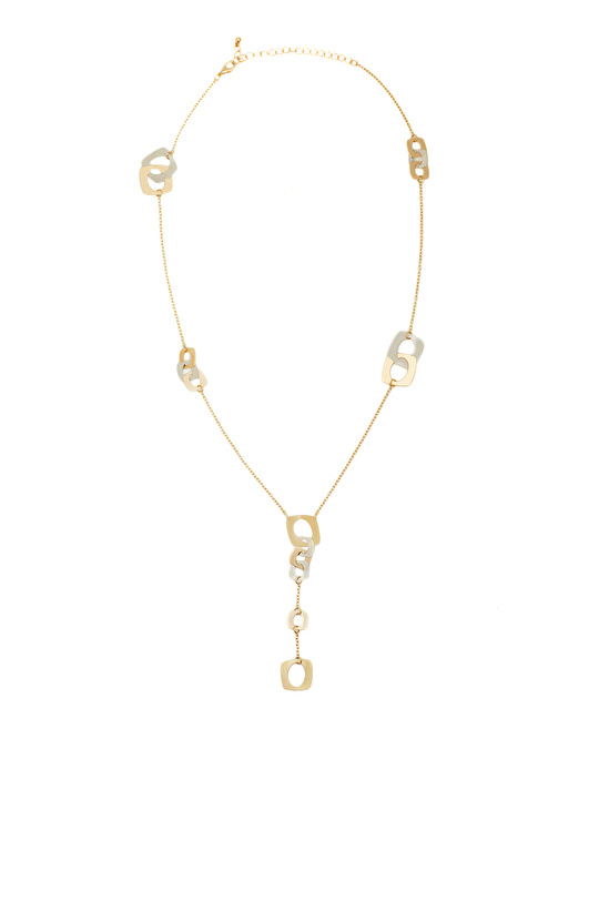 Gümüş Altın Rengi Kolye