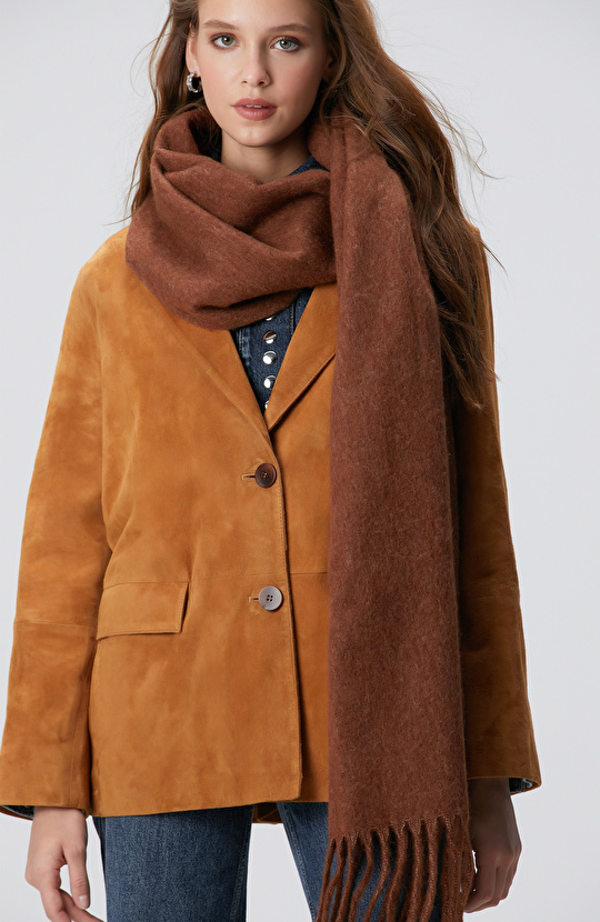 Vizon Kadın Yün Karışımlı Şal