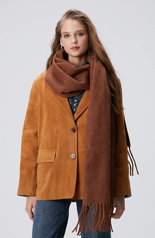 Vizon Kadın Yün Karışımlı Şal