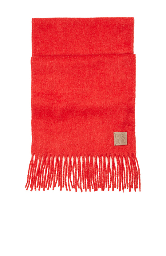 Kırmızı Kadın Yün Karışımlı Şal