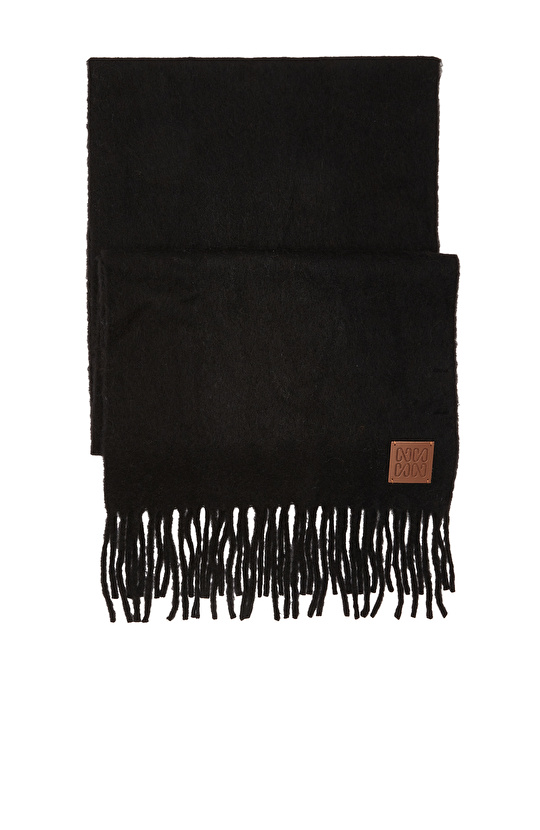 Siyah Kadın Yün Karışımlı Şal