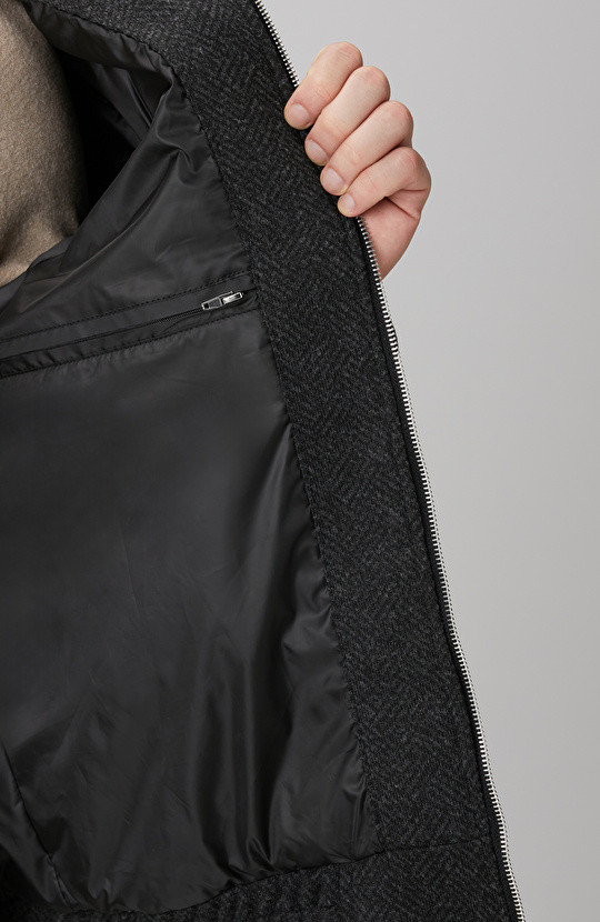 Siyah Diyagonal Desenli Pilot Mont