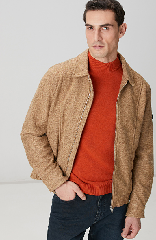 Camel Diyagonal Desenli Pilot Mont