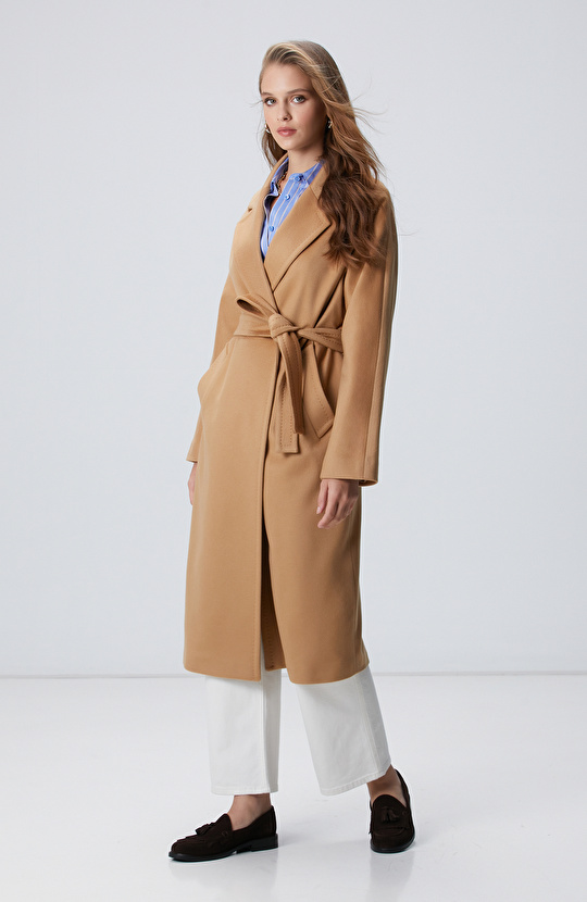 Limited Camel Kaşmir Palto