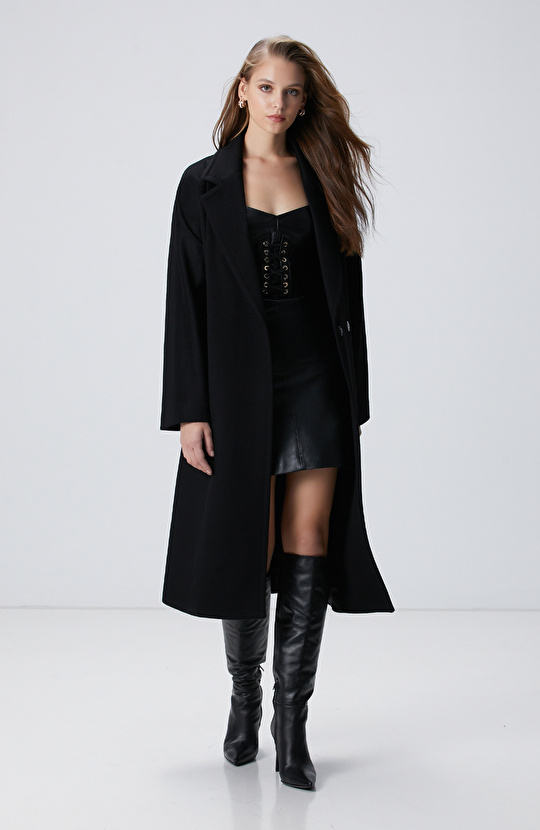 Limited Siyah Kaşmir Manto