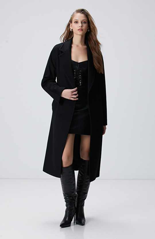 Limited Siyah Kaşmir Manto