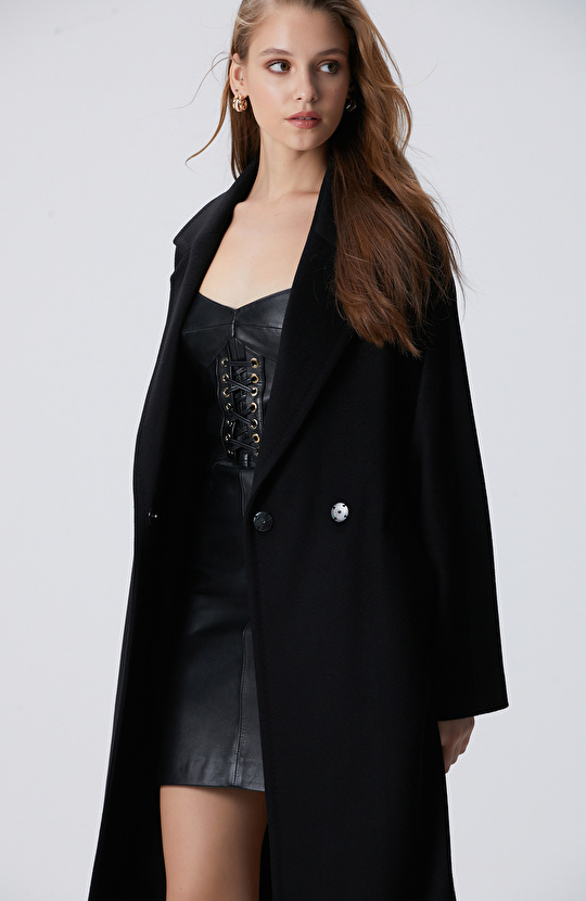 Limited Siyah Kaşmir Manto