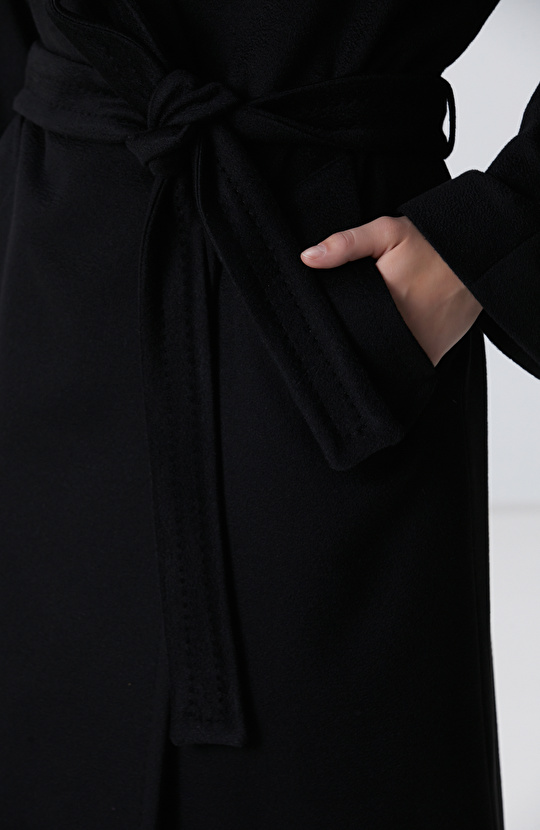 Limited Siyah Kaşmir Manto