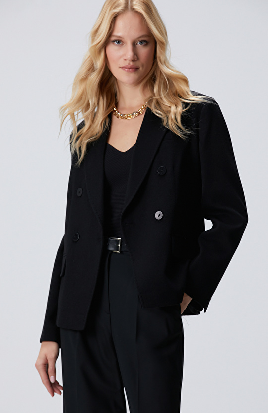 Limited Siyah Kaşmir Ceket