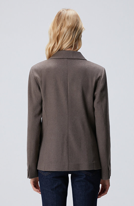 Limited Kahverengi Melanj Kaşmir Ceket