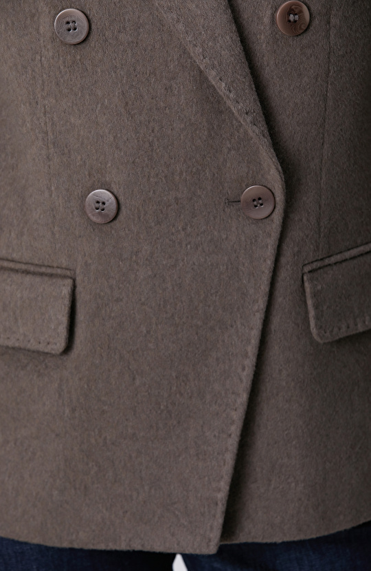 Limited Kahverengi Melanj Kaşmir Ceket