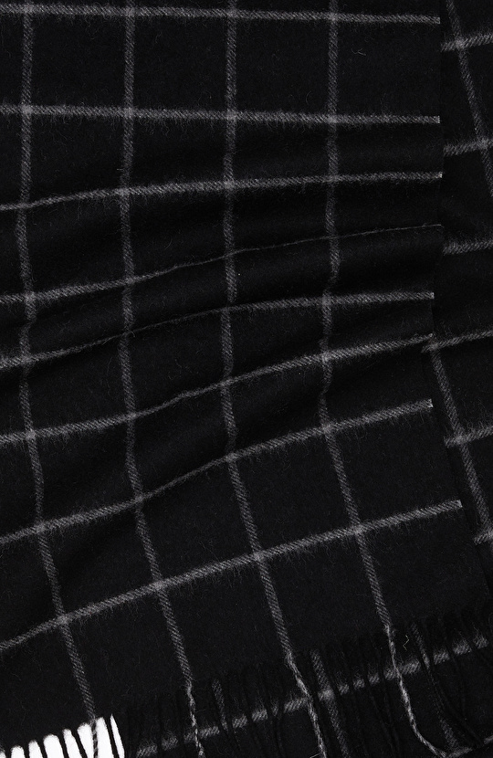 Siyah Erkek Yün Atkı