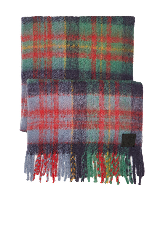 Yeşil Kadın Yün Karışımlı Atkı