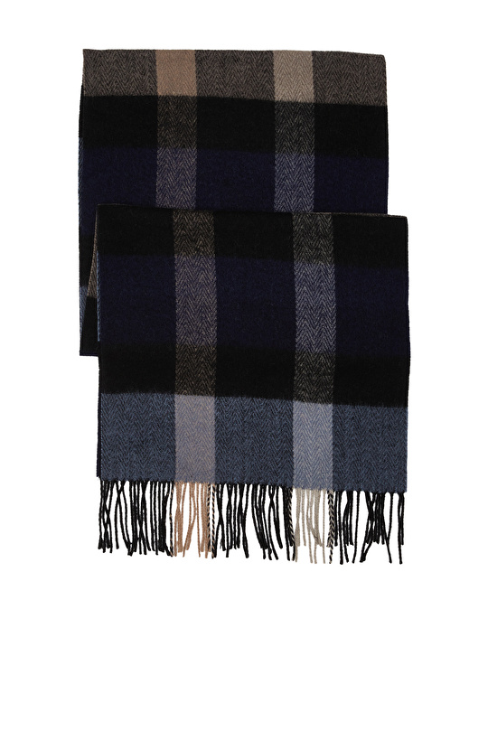 Siyah Erkek Yün Atkı