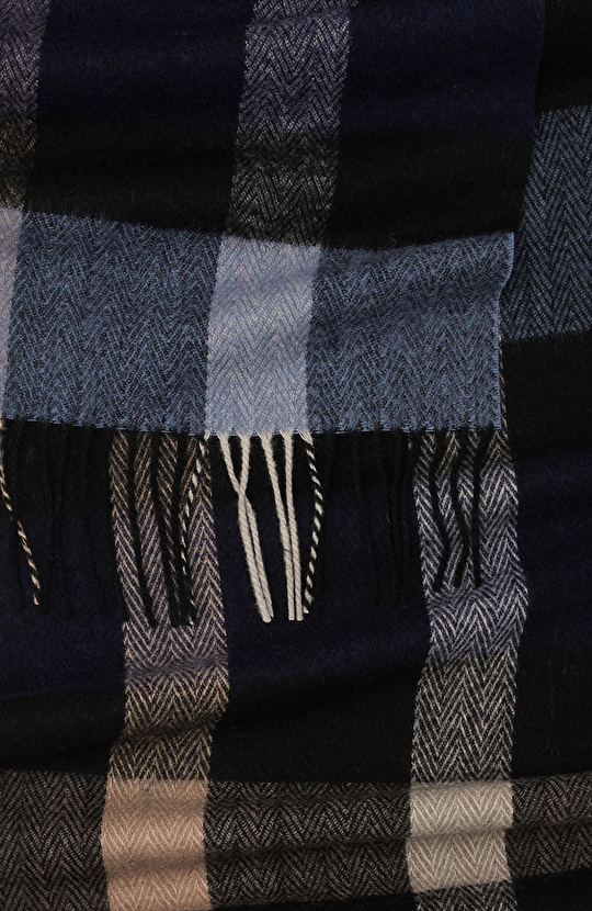 Siyah Erkek Yün Atkı