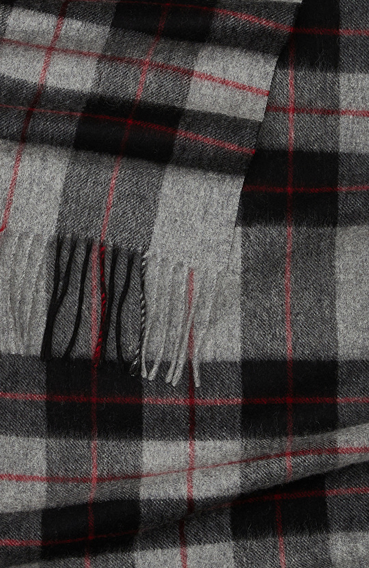 Gri Erkek Yün Atkı