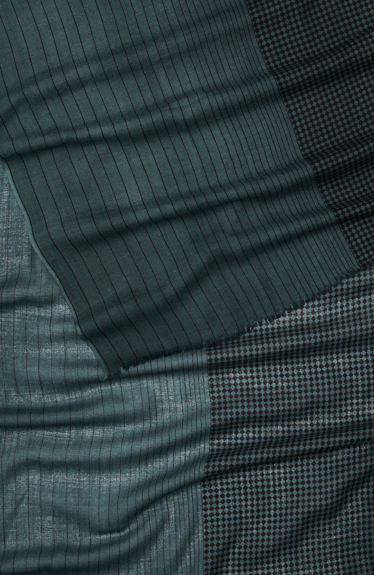 Haki Desenli Unisex Yün Şal