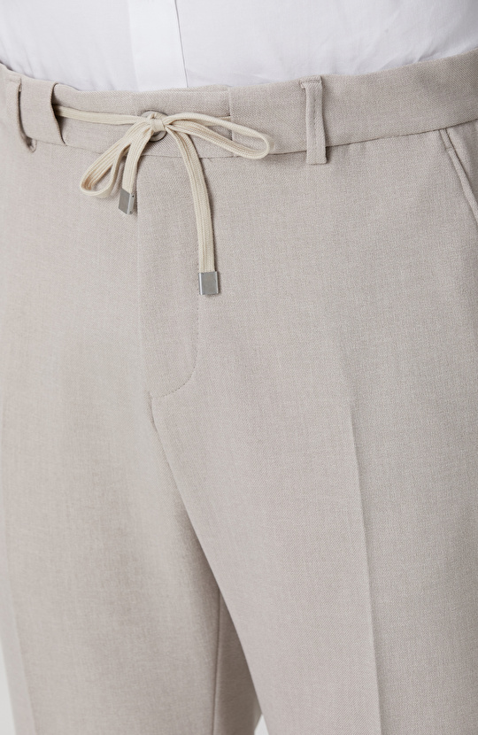 Bej Melanj Armürlü Takım Elbise