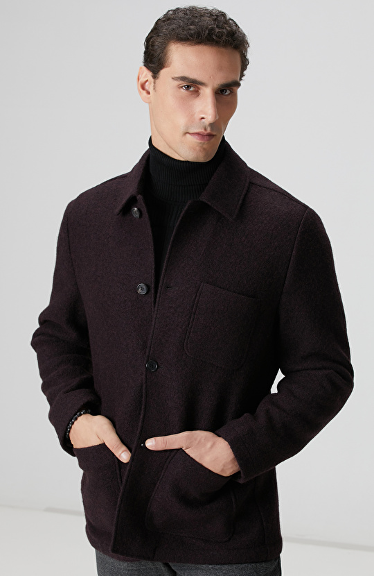 Bordo Yün Ceket
