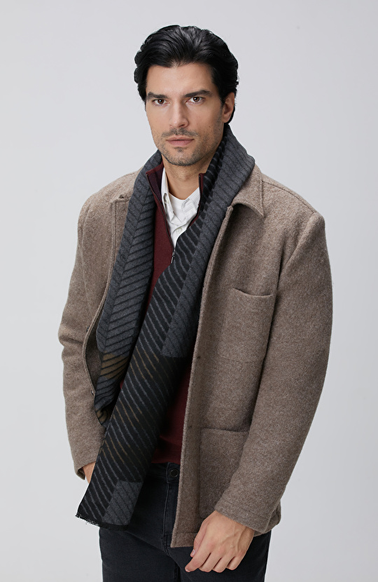 Bej Melanj Yün Ceket