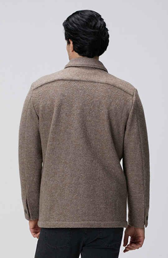 Bej Melanj Yün Ceket