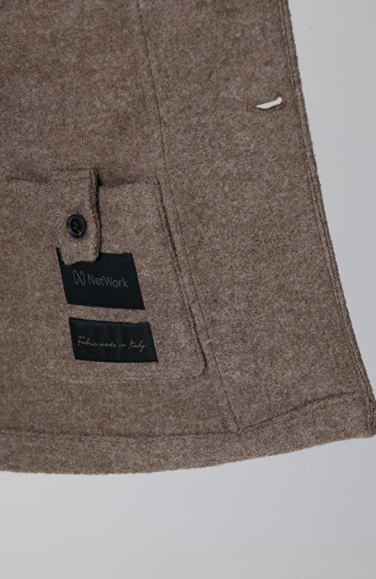 Bej Melanj Yün Ceket