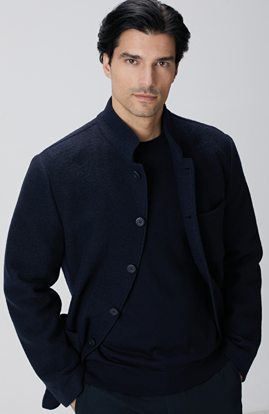 Lacivert Yün Ceket