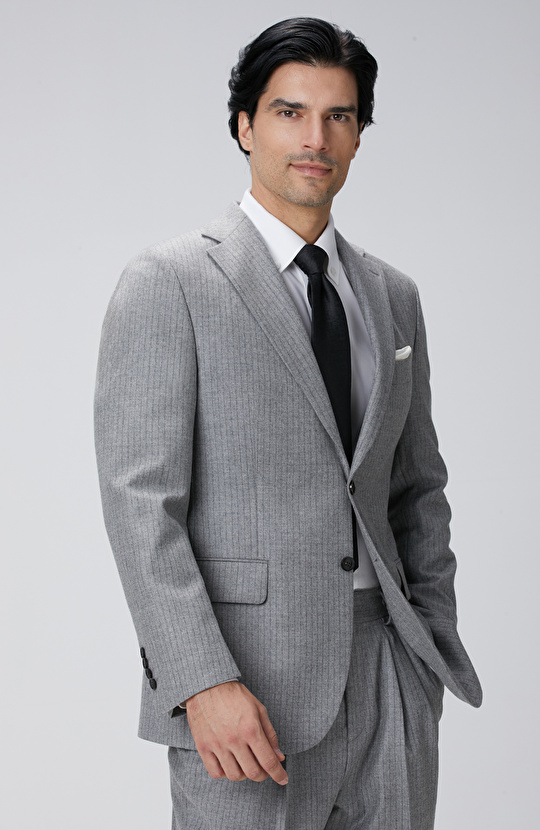 Loro Piana Limited Gri Yün Takım Elbise