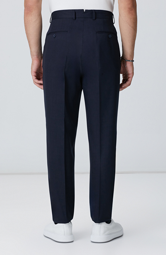 Lacivert Jakarlı Pantolon