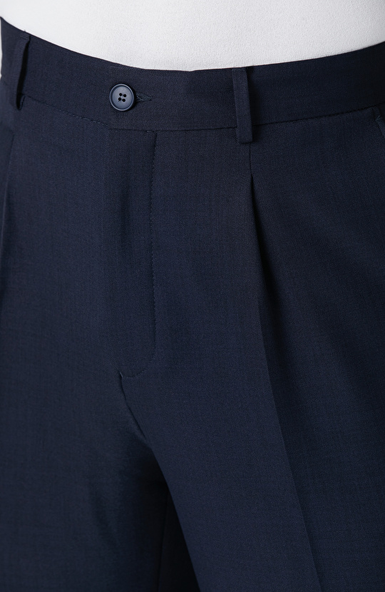 Lacivert Jakarlı Pantolon