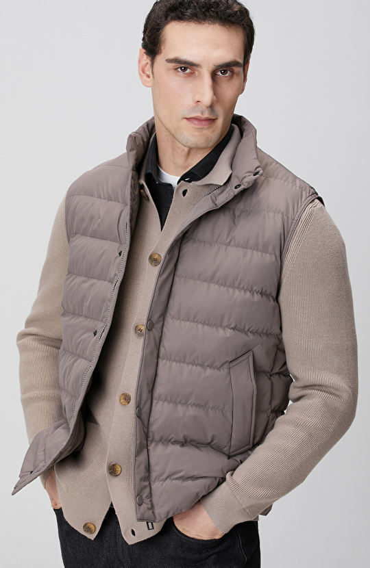 Vizon Ray Kapitoneli Casual Yelek