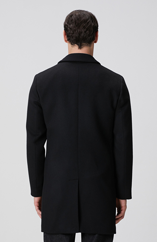 Siyah Yün Mix Palto