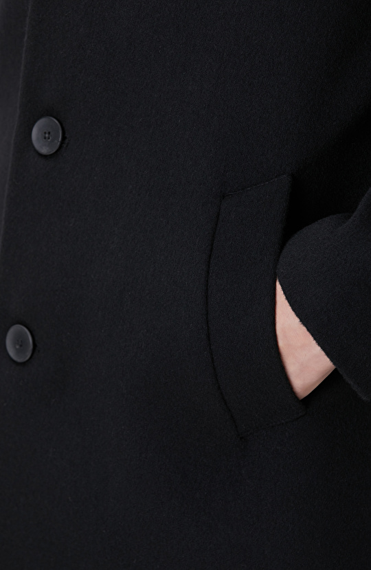 Siyah Yün Mix Palto