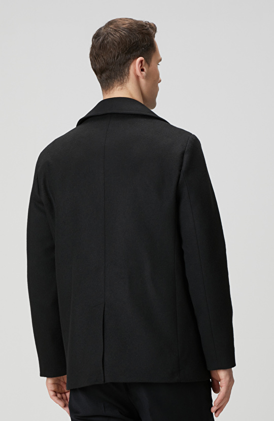 Siyah Kruvaze Gemici Kaban