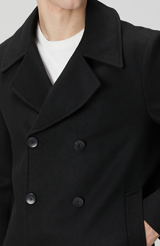 Siyah Kruvaze Gemici Kaban