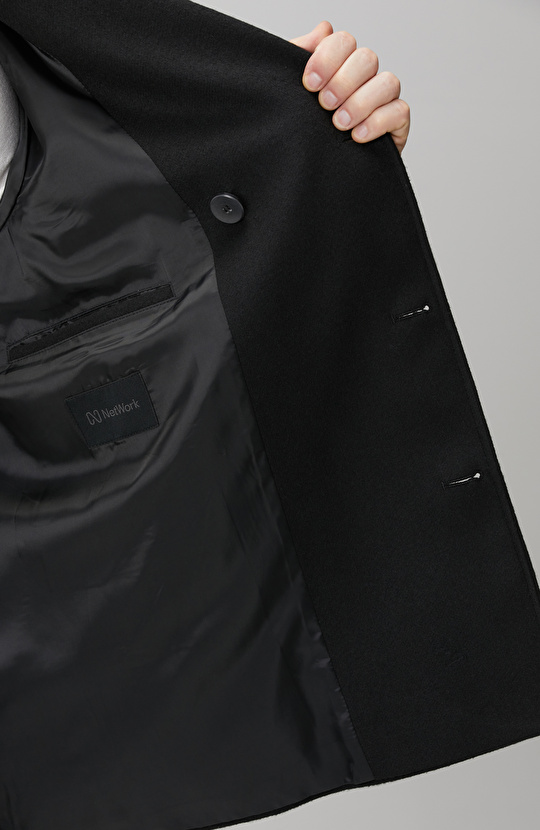 Siyah Kruvaze Gemici Kaban