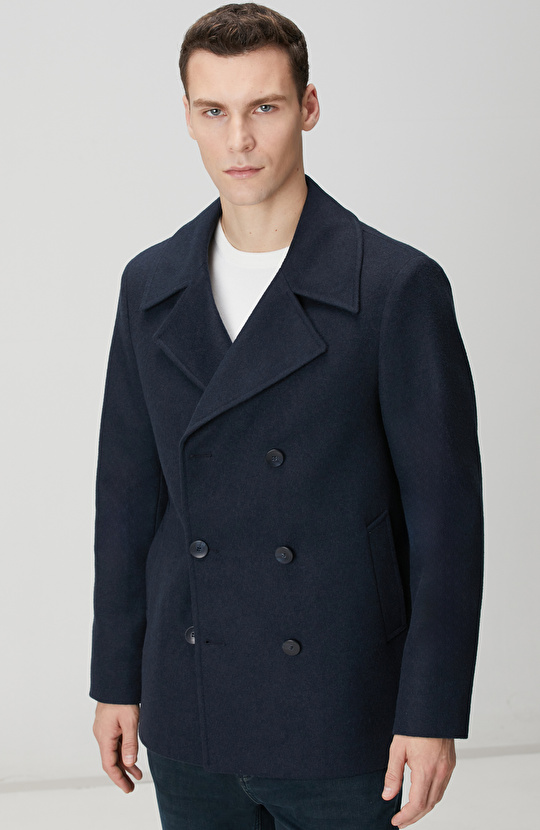 Lacivert Kruvaze Gemici Kaban