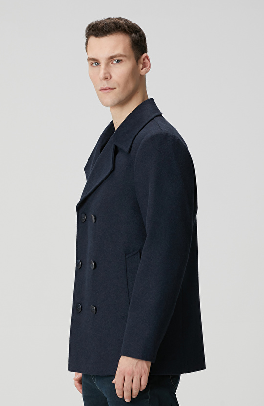 Lacivert Kruvaze Gemici Kaban