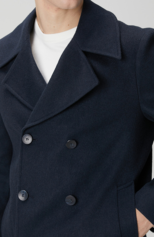 Lacivert Kruvaze Gemici Kaban